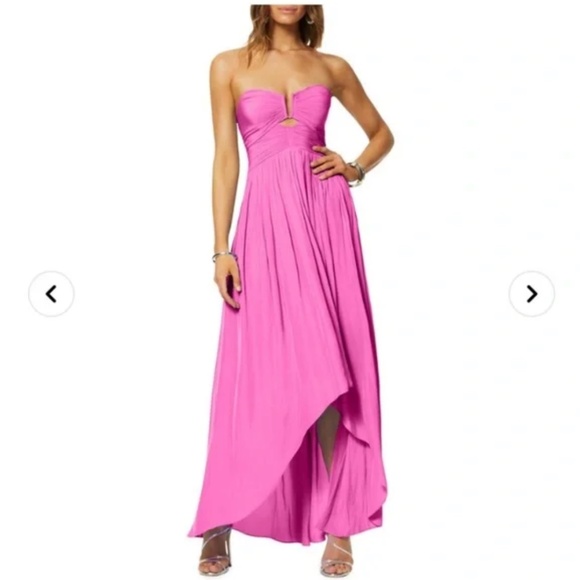 Ramy Brook Andi Strapless Cocktail dress in Spring Navy size XS High Low - Picture 3 of 6